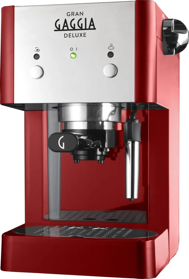 gaggia-gran-gaggia-deluxe-macchina-espresso-manuale-15-bar-rossa image 1