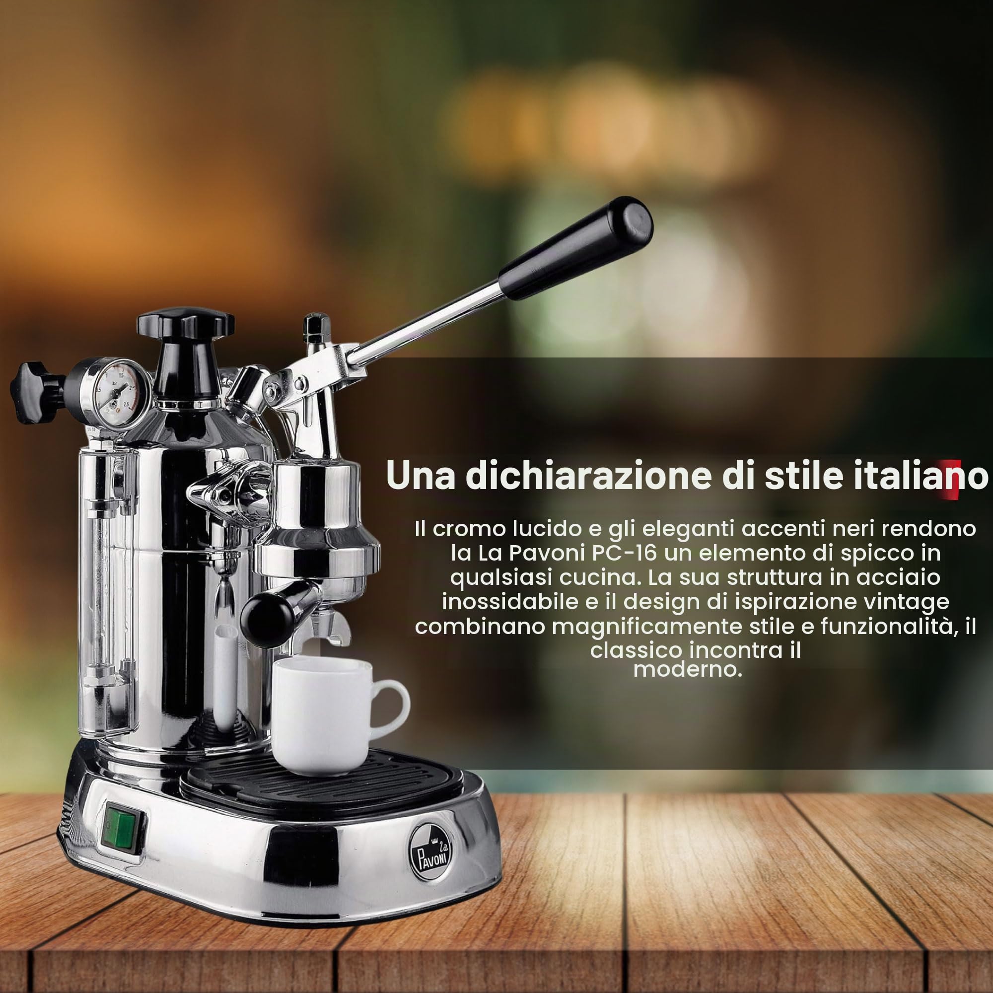 la-pavoni-pc-16-professional-macchina-espresso-a-leva-cromata image 6