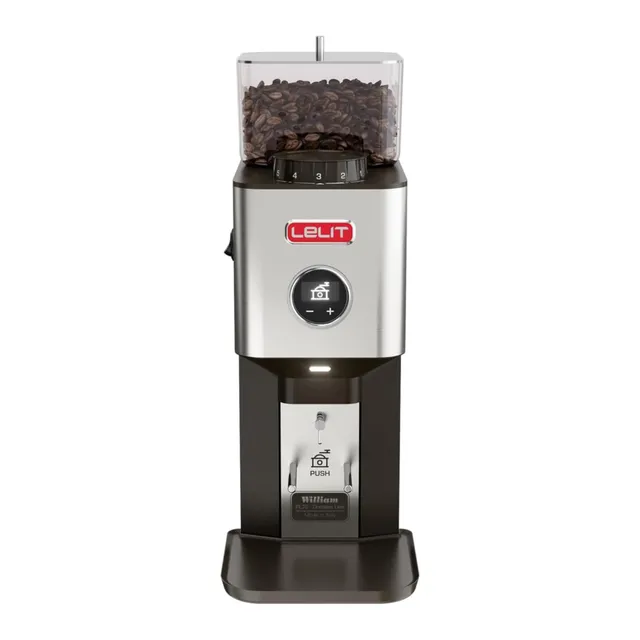 lelit-william-pl72-macinacaff-macine-piatte-64mm-con-lcc-inox-spazzolato image 1