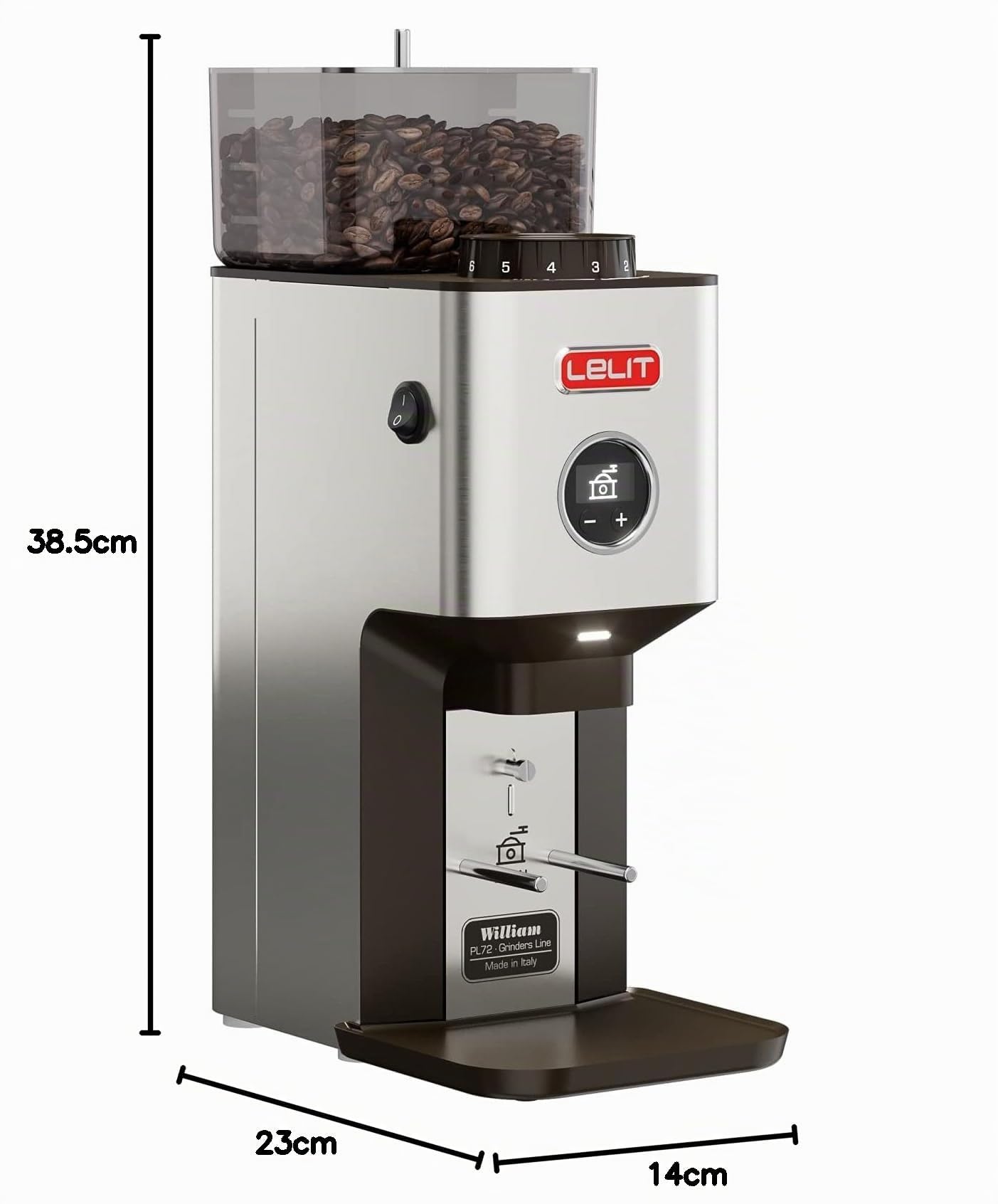 lelit-william-pl72-macinacaff-macine-piatte-64mm-con-lcc-inox-spazzolato image 8