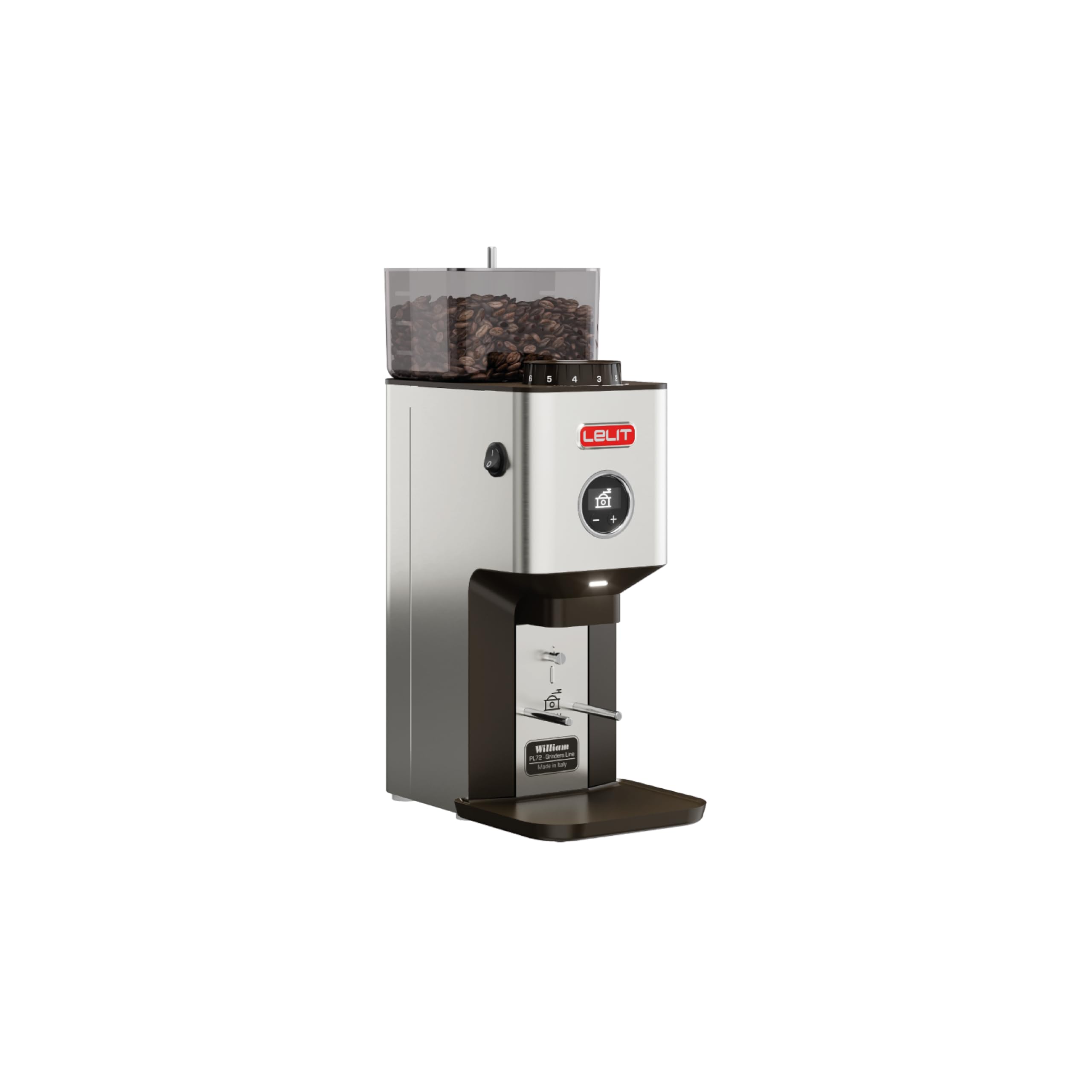 lelit-william-pl72-macinacaff-macine-piatte-64mm-con-lcc-inox-spazzolato image 2